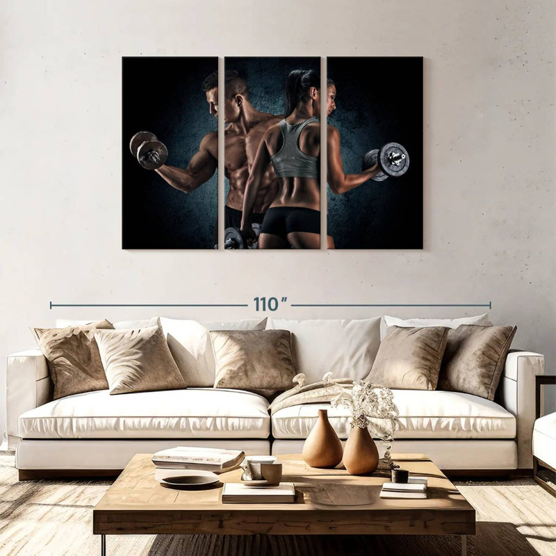 Senne Gym Couple, 48" H x 74" W