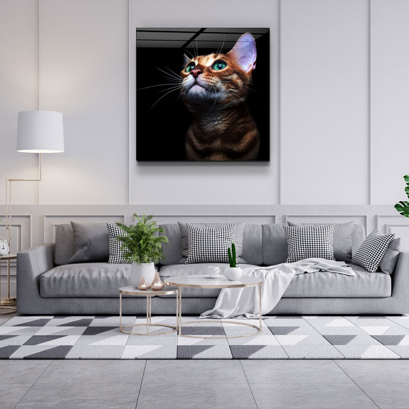 Superbe peinture décorative en verre trempé de 19,7 po x 19,7 po | 100% verre trempé, épaisseur: 0,16 pouce | Impression UV pour des couleurs éclatantes | Parfait pour la décoration intérieure, le salon ou le bureau