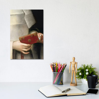 Detail Of The Prayer Book II, Portrait Of The Artist's Sister In The Garb Of A Nun by Sofonisba Anguissola - Wrapped Canvas Print