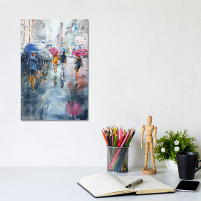 It's Raining 1 Piece Wrapped Canvas Painting