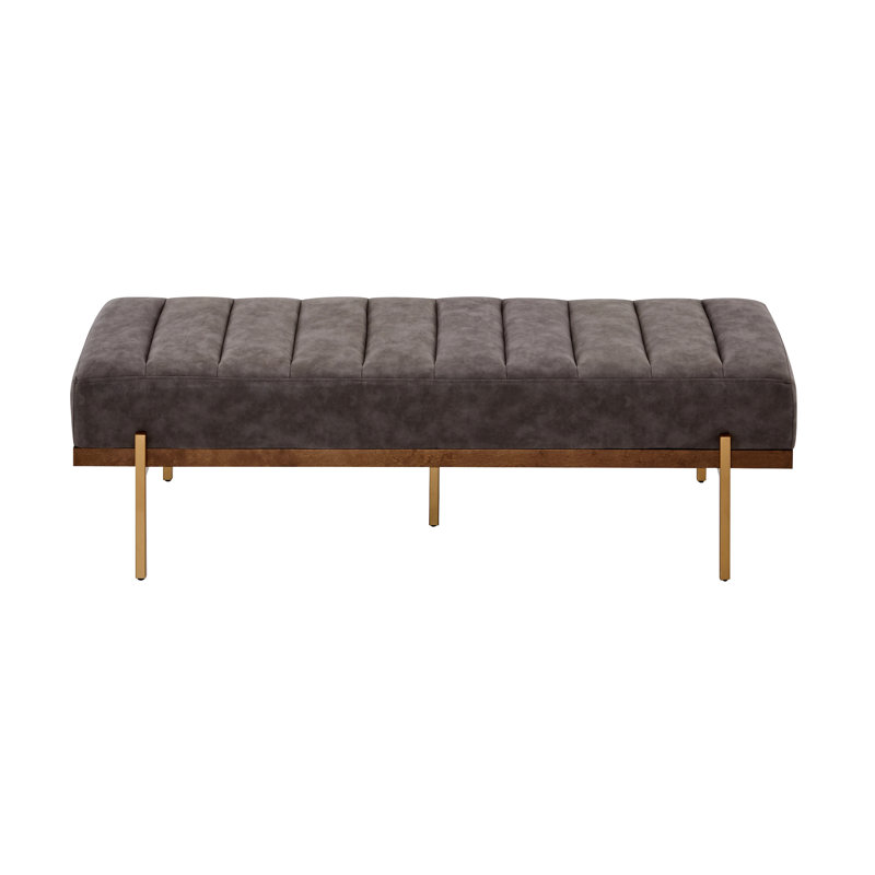 Banquette rembourrée avec repose-pieds
