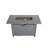 43” Smoked Glass Metal Rectangle Fire Pit-65319361