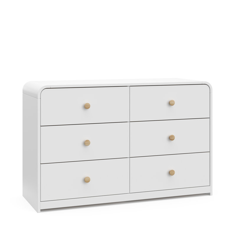 Commode 6 tiroirs Storkcraft Santos, Blanc / Blanc