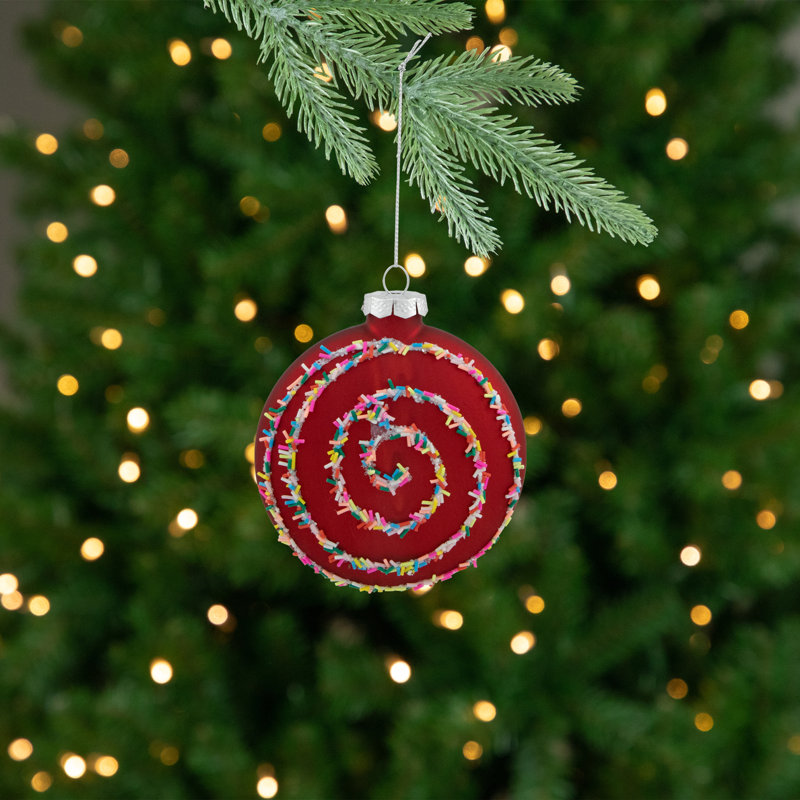 Christmas Cookie Glass Ornaments - 3.75" - Multi-Color - 6Ct