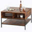 Table basse fonctionnelle à plateau rabattable avec rangement, idéale pour organiser les espaces de vie et rehausser la décoration intérieure