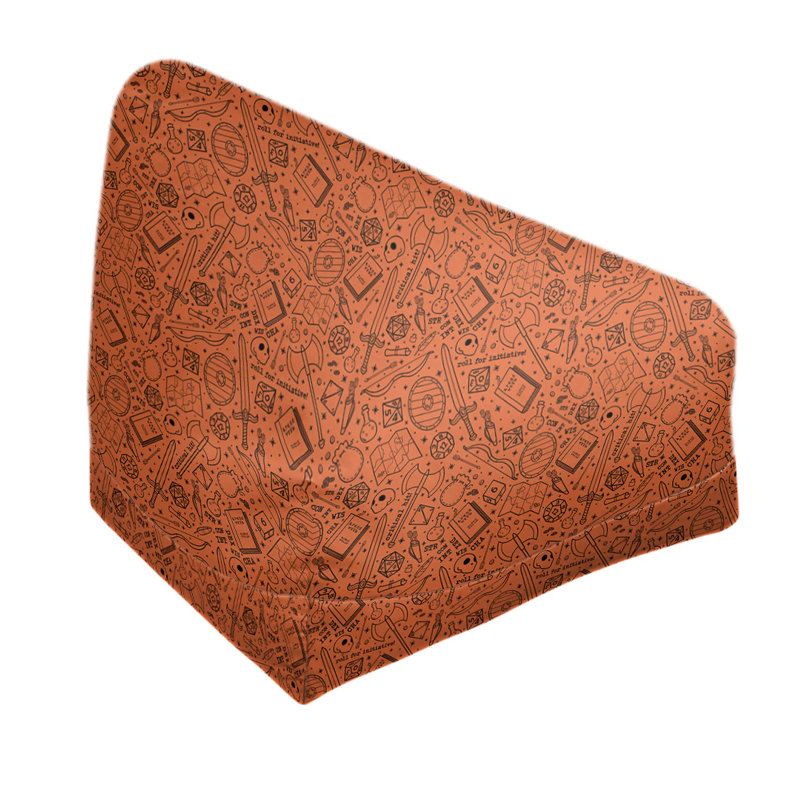 Sac de pois Leffel, Pas de bourre, Orange / blanc, H 120 po x L 2 po x P 60 po