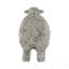 Figurine de mouton en magnésium 45,7 x 24,1 x 35,6 cm (18 x 9,5 x 14 pouces) avec finition blanche et grise patinée, décor de jardin vintage-95526955