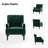 Jakub 28.5" W Velvet Tufted Polyester Armchair with Nailhead Trim-1928229874