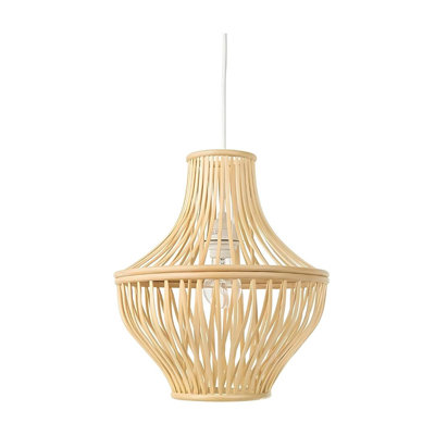 Luminaire suspendu en dôme naturel à 1 lumière Avajane