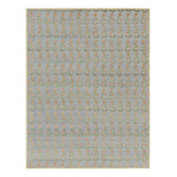 Rug & Kilim’S Block Print Rug Design With Brown And Green Floral Patterns