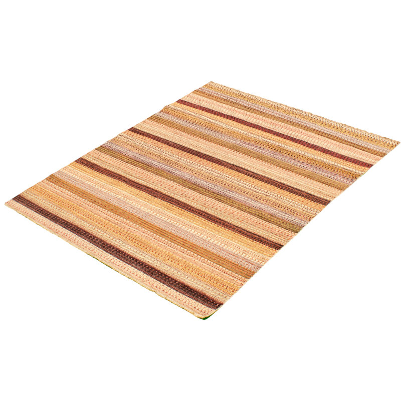 Tapis kaki/brun en laine noué à la main Goyette