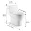 Toilette allongée une pièce 1,3 GPF