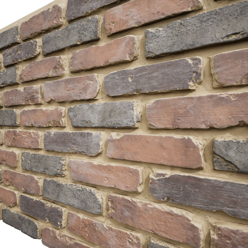 Panneau de fausses briques vieillies EverStone, l 46 7/8 po x H 27 po x P 1 1/4 po, couleur Horizon, Panel, Horizon