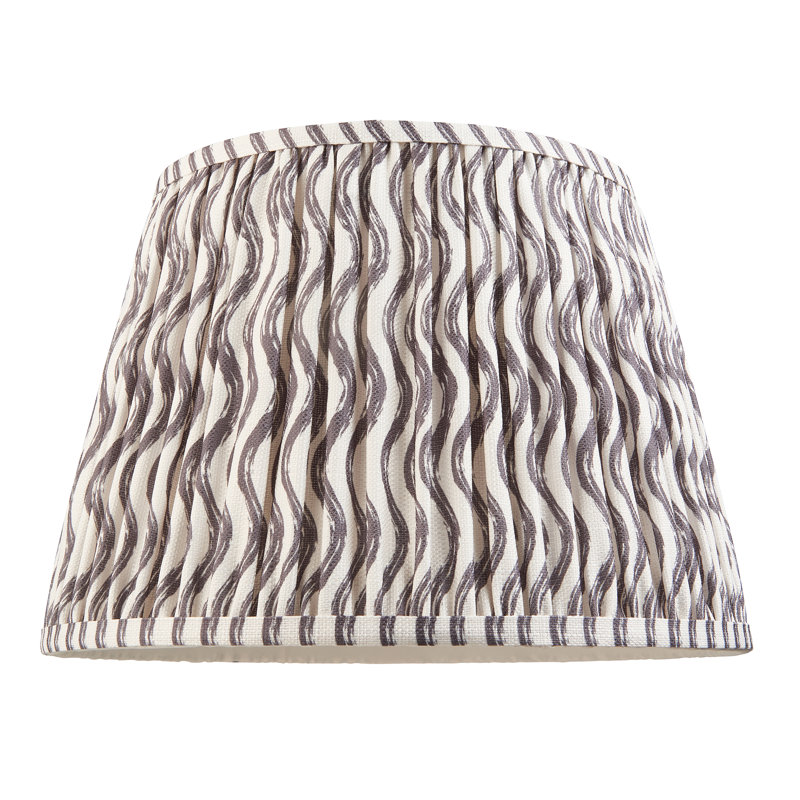 Ripple Lamp Shade, Brown, 24cm H x 25cm W x 35cm D