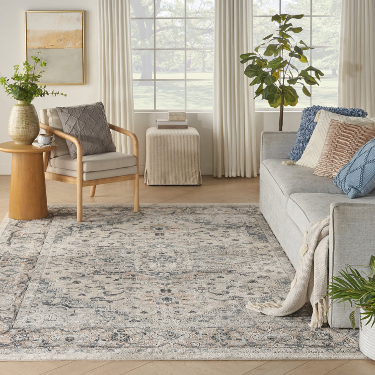 *COLOR: BEIGE/IVORY/GRAY; RECTANGLE 7'10" X 9'10"*Jurado Oriental Ivory/Gray/Beige Area Rug