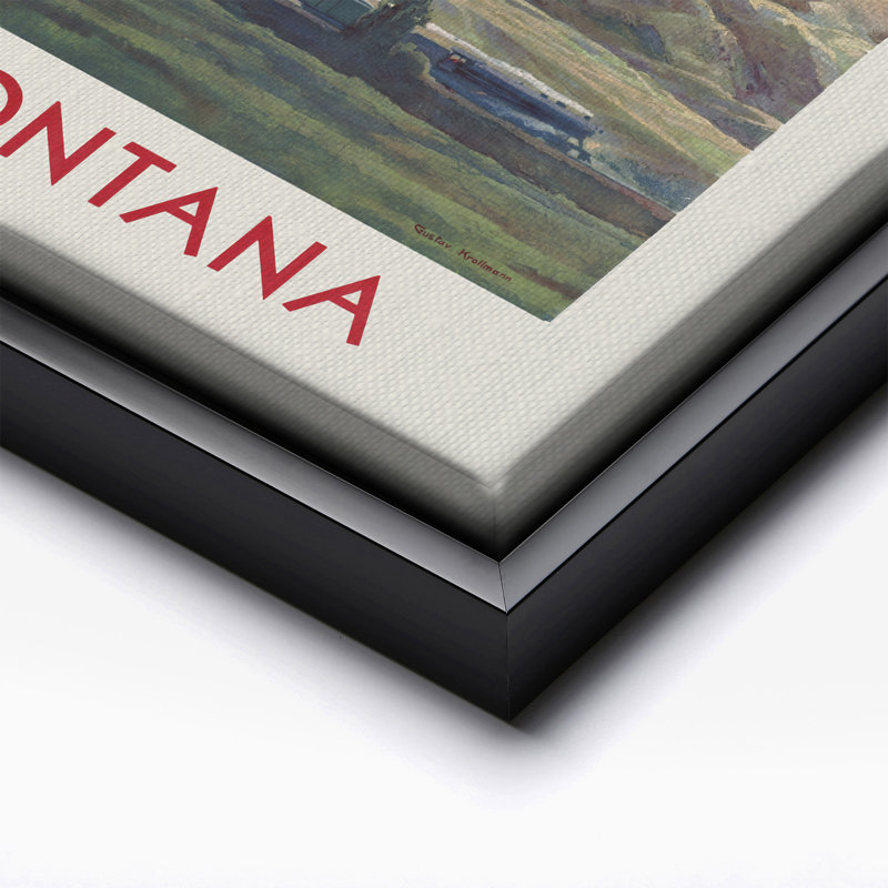 Montana Absaroka Range, 24"H x 32"W, Canvas, Black Framed