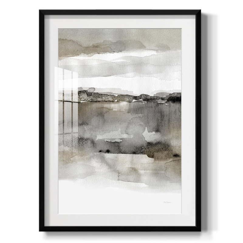 Neutral Harmony -Framed Print, 28.5" H x 20.5" W, Black
