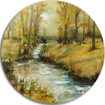 " Brook In Autumn Oil Painting "
