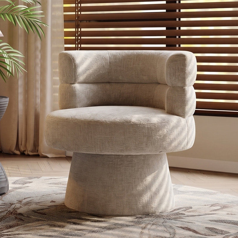 Upholstered Side Chair, Beige