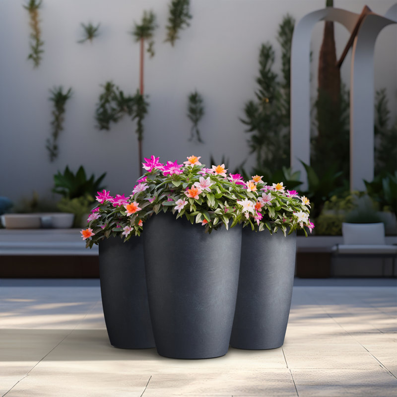 Askas Handmade Pot Planter, Granite Gray