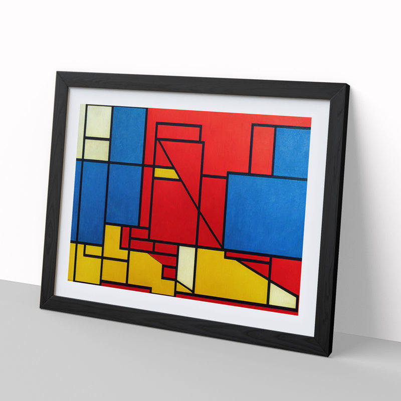 Cubism Abstract Vol.1 - Framed Print, Black, 46cm H x 64cm W x 2cm D