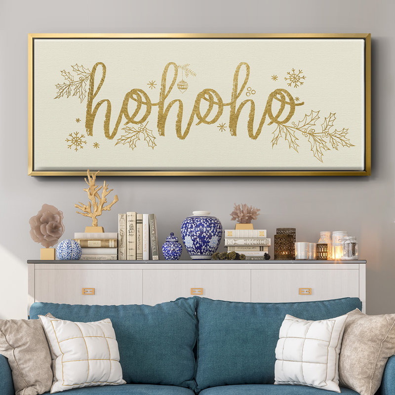 Golden HOHOHO- Framed Canvas