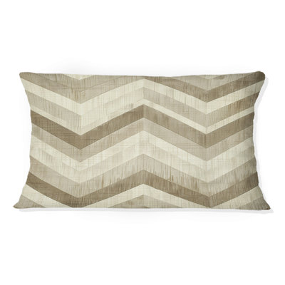 Coussin Beige Chevron Dreams III - Modern