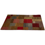 Orice Plaid Area Rug in Multicolor Brown