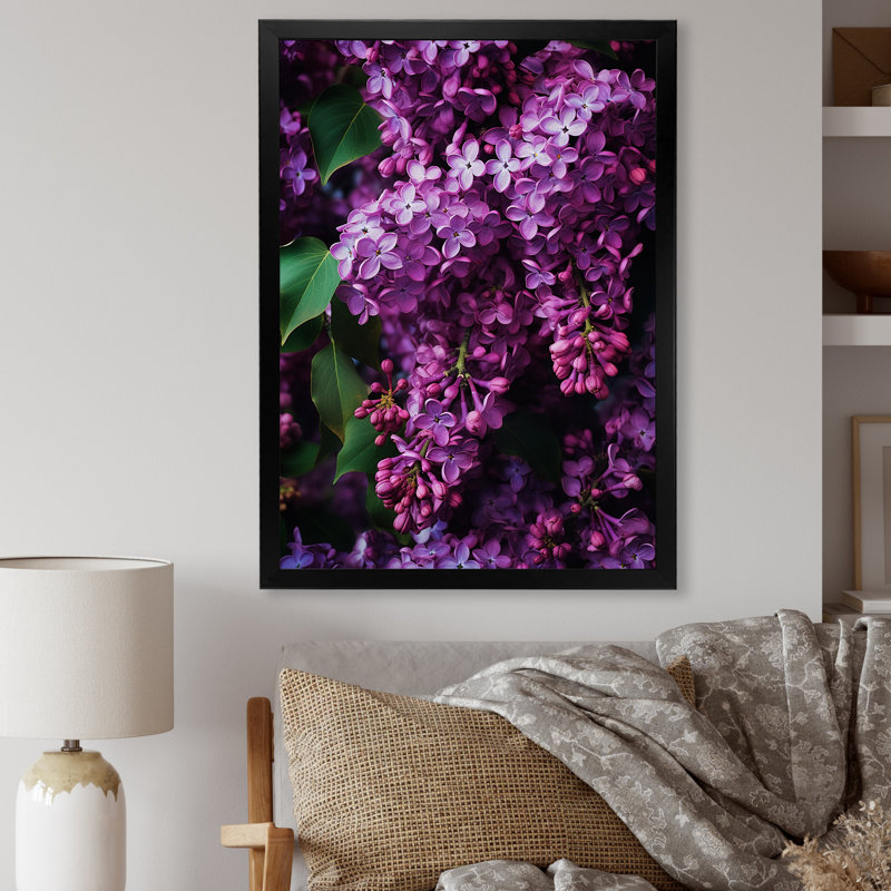Lilas Minimalisme Dream II, reproduction d'art sur toile, Cadre simple noir, H 20 po x l 12 po x P 1 po