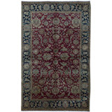 Sona Wool Oriental Area Rug in Red/Navy