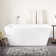 Hibiscus Rectangular Acrylic Soaking Tub with Integrated Drain and Overflow