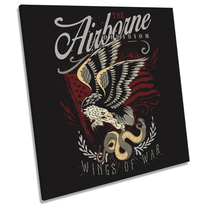 X9204 Airbourne Eagle Wings - Wrapped Canvas Painting, 76.2cm H x 76.2cm W x 4cm D