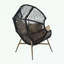 Fauteuil ovale en osier avec coussin