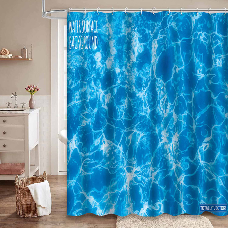 Rideau de douche imperméable à l'eau avec 12 crochets, L 72 po x l 78 po