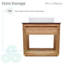 Rennes 36.23'' Free Standing Single Bathroom Vanity with Engineered Quartz Top-91874585