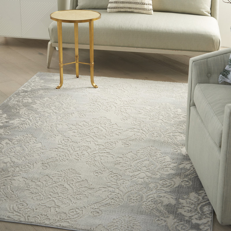 Tapis floral ivoire Rheba, Rectangle 4 pi x 6 pi