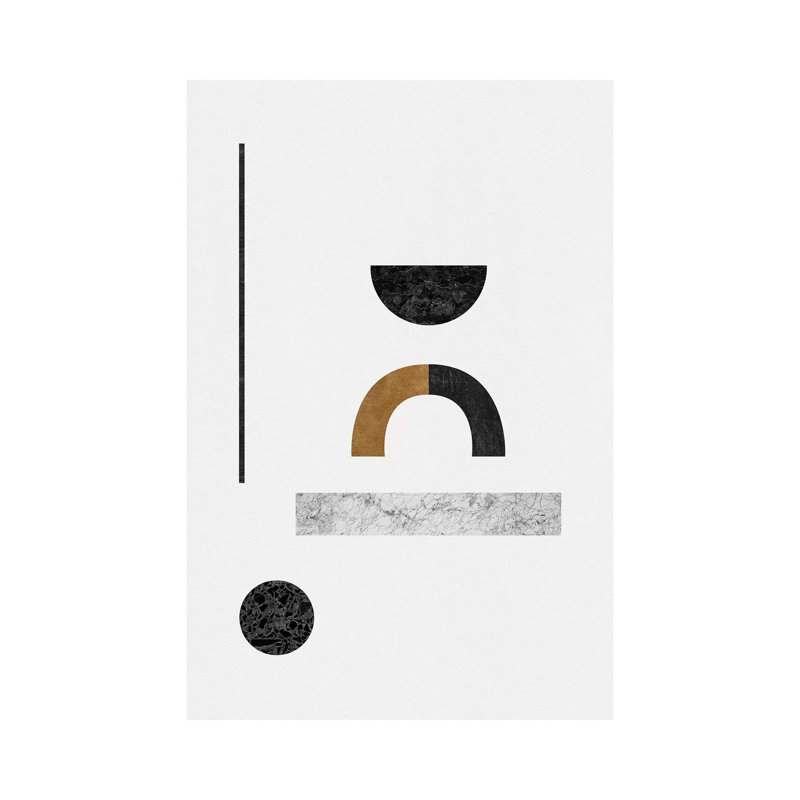 Abstract Geometric III 1 Piece Wrapped Canvas Wall Art, 20.32 cm H x 30.48 cm W