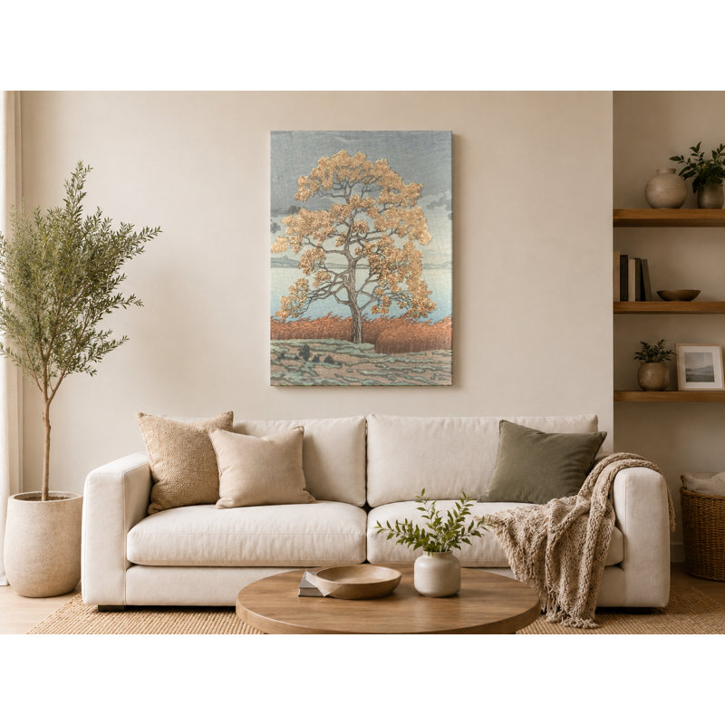 «Autumn Wind at Lake Suwa», art mural sur toile, L 16 po x H 20 po