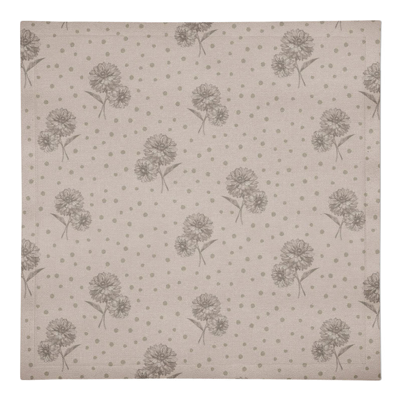 Serviette de table rectangulaire à pois, Brun