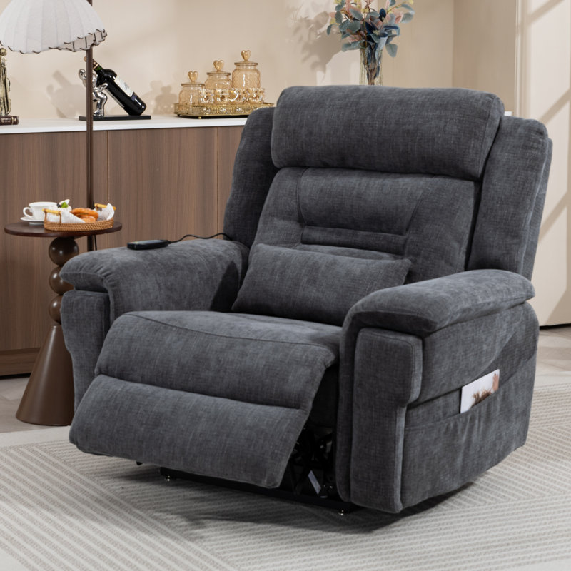 Fauteuil inclinable électrique l 50 po, Gray Fabric