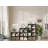 Modern Minimalist 4-Cube Open Shelving Unit, Low-Profile Engineering Timber Bookcases for Bedroom & Living Room-430734847