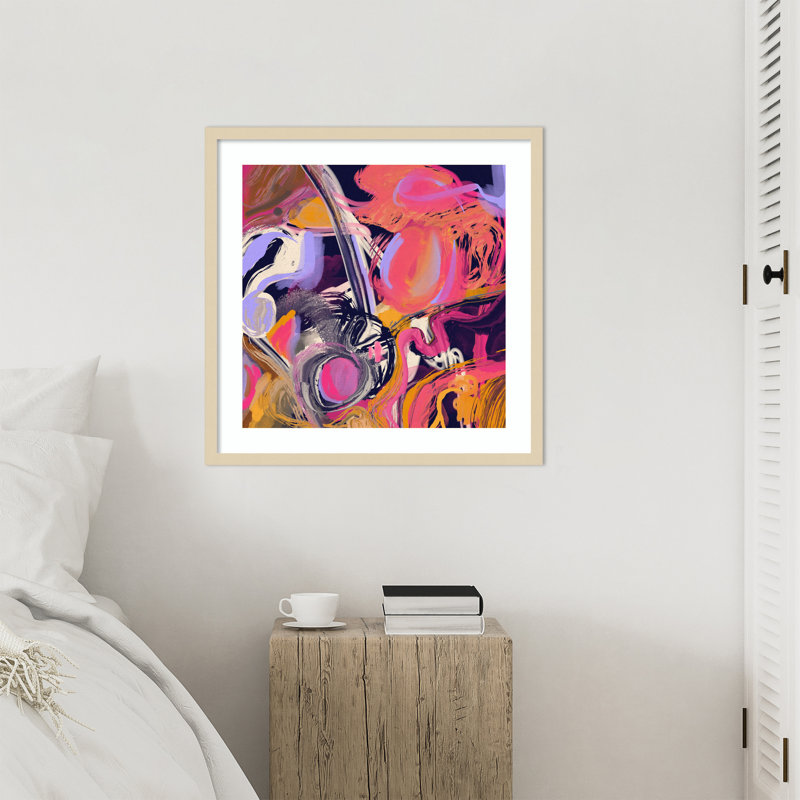 18 heures par Patxi Wood, reproduction d'art encadrée, H 25 po x l 25 po, Svelte naturel