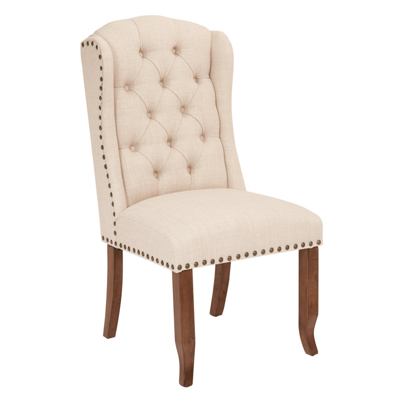 Burlingame Tufted Upholstered Parsons Chair, Linen