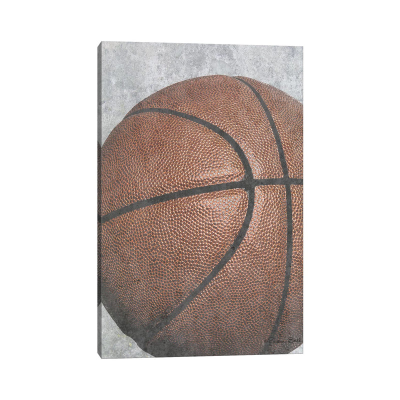 Sports Ball - Basketball 1 Piece Wrapped Canvas Wall Art, 30.48 cm H x 45.72 cm W