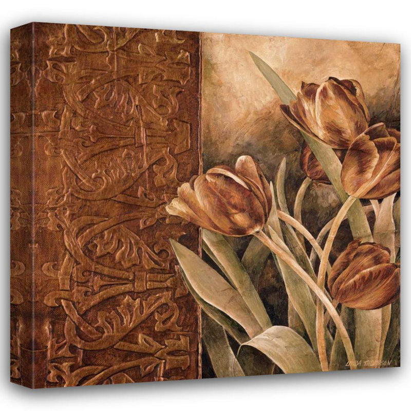 Art sur toile tendue, Astoria Grand Thompson, Linda, Copper Tulips I, H 36 po x l 36 po