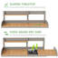Wooden Outdoor Potting Bench with Sink, Garden Workstation Table with Open Shelves for Patio, Backyard & Garden
