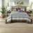 Reversible Cotton Full Queen Bedding Sets, Jacquard Blue For Home