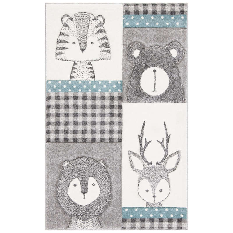 Glantz Animal Print Gray Area Rug, Rectangle 8' x 10'