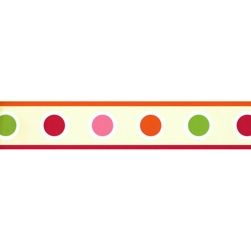 Bordure de papier peint 15 pi x l 4,5 po cercles Tankersley