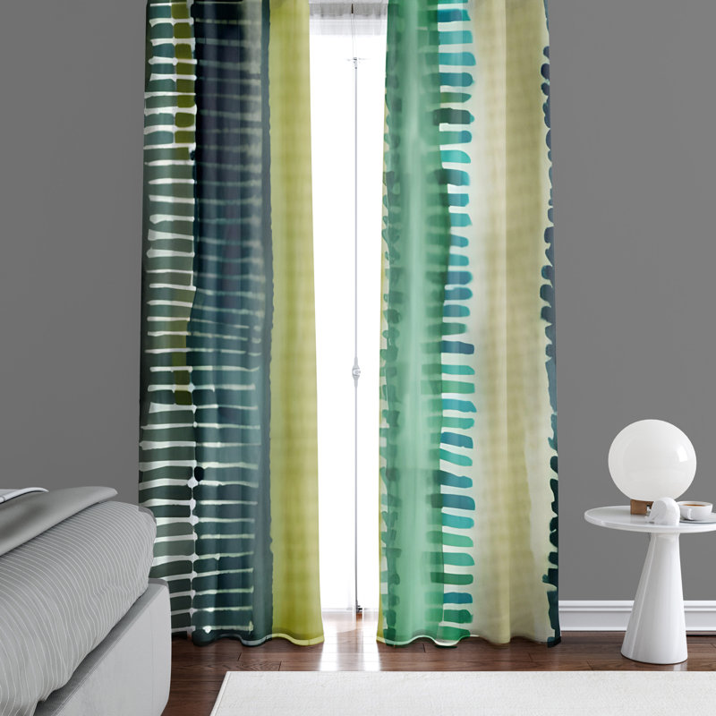 Paire de rideaux semi-transparents en polyester Deguan, L 20 po x L 52 po